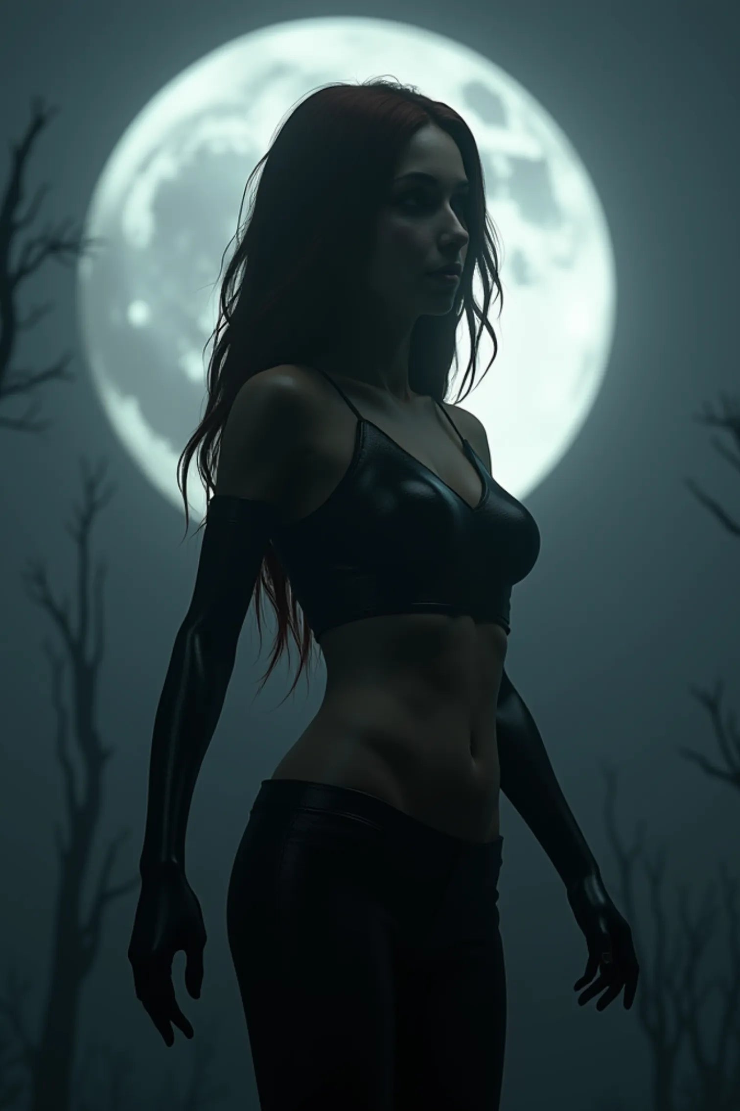 Vampire Girl in Forest Metal Wall Posters | Premium, Waterproof & Magnet-Mounted Art