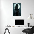 Vampire Girl in Forest Metal Wall Posters | Premium, Waterproof & Magnet-Mounted Art