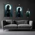 Vampire Girl in Forest Metal Wall Posters | Premium, Waterproof & Magnet-Mounted Art
