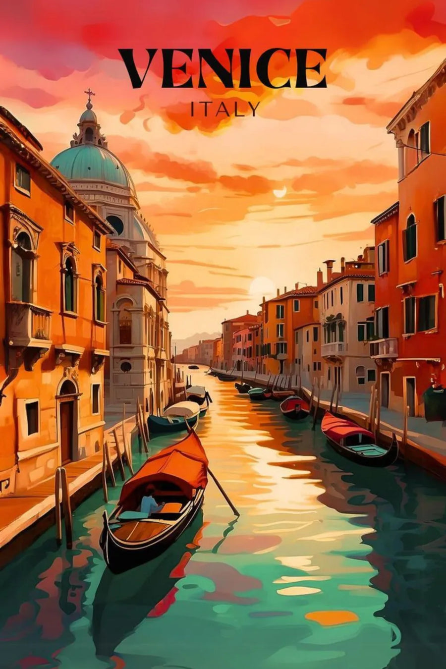 Venice Italy Metal Posters | Premium, Waterproof & Magnet-Mounted Art