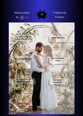 Wedding Couple Photography Metal Wall Posters | Premium, Waterproof & Magnet-Mounted Art