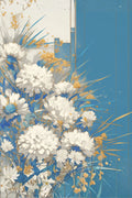 White Daisies Flowers Metal Wall Posters | Premium, Waterproof & Magnet-Mounted Art