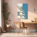 White Daisies Flowers Metal Wall Posters | Premium, Waterproof & Magnet-Mounted Art
