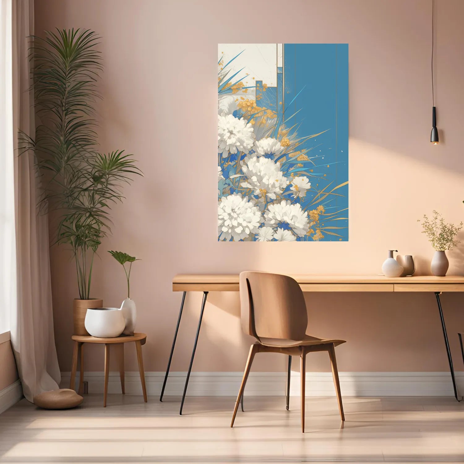White Daisies Flowers Metal Wall Posters | Premium, Waterproof & Magnet-Mounted Art