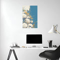 White Daisies Flowers Metal Wall Posters | Premium, Waterproof & Magnet-Mounted Art