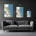 White Daisies Flowers Metal Wall Posters | Premium, Waterproof & Magnet-Mounted Art