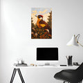 Wild Bird illustration Metal Wall Posters | Premium, Waterproof & Magnet-Mounted Art