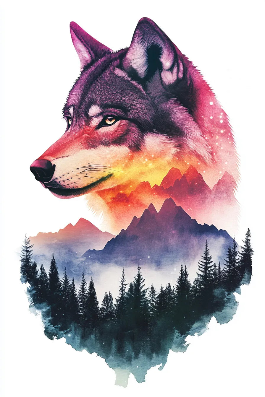 Wolf and Forest Metal Wall Posters | Premium, Waterproof & Magnet-Mounted Art