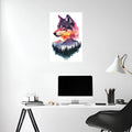 Wolf and Forest Metal Wall Posters | Premium, Waterproof & Magnet-Mounted Art