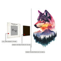 Wolf and Forest Metal Wall Posters | Premium, Waterproof & Magnet-Mounted Art