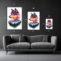 Wolf and Forest Metal Wall Posters | Premium, Waterproof & Magnet-Mounted Art