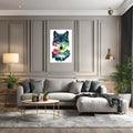 Wolf and Mountains Metal Wall Posters | Premium, Waterproof & Magnet-Mounted Art