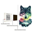 Wolf and Mountains Metal Wall Posters | Premium, Waterproof & Magnet-Mounted Art