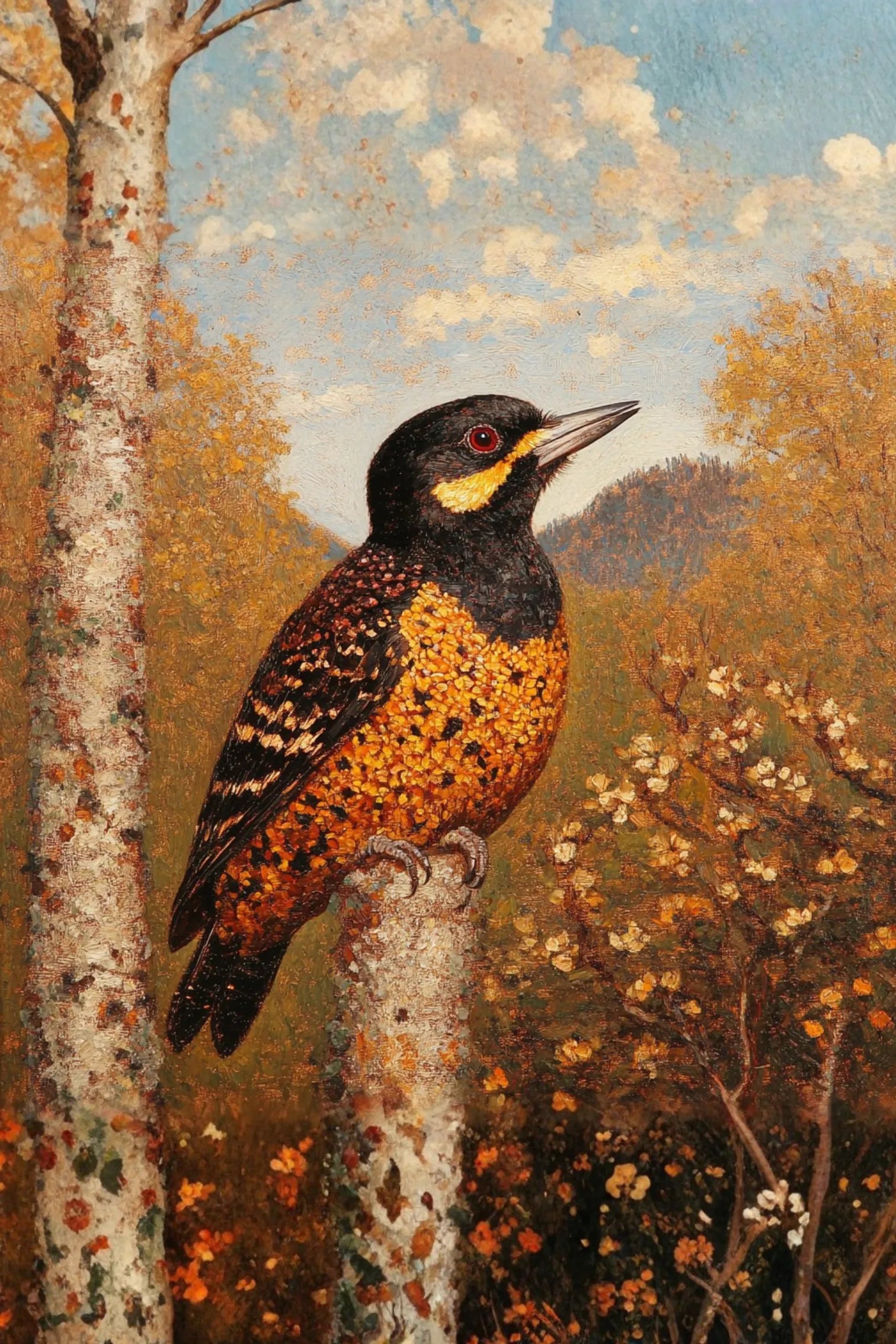 Woodpecker Metal Wall Posters | Premium, Waterproof & Magnet-Mounted Art