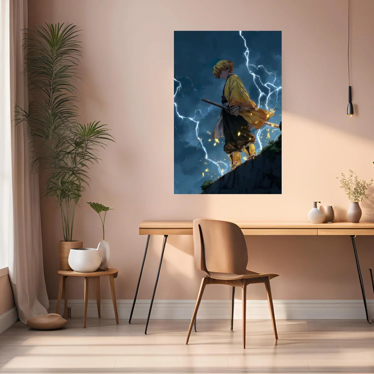 Zenitsu Demon Slayer Metal Posters | Premium, Waterproof & Magnet-Mounted Art