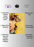 Zenitsu Demon Slayer Modern Metal Posters | Premium, Waterproof & Magnet-Mounted Art