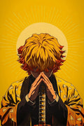 Zenitsu Focused Metal Posters | Premium, Waterproof & Magnet-Mounted Art