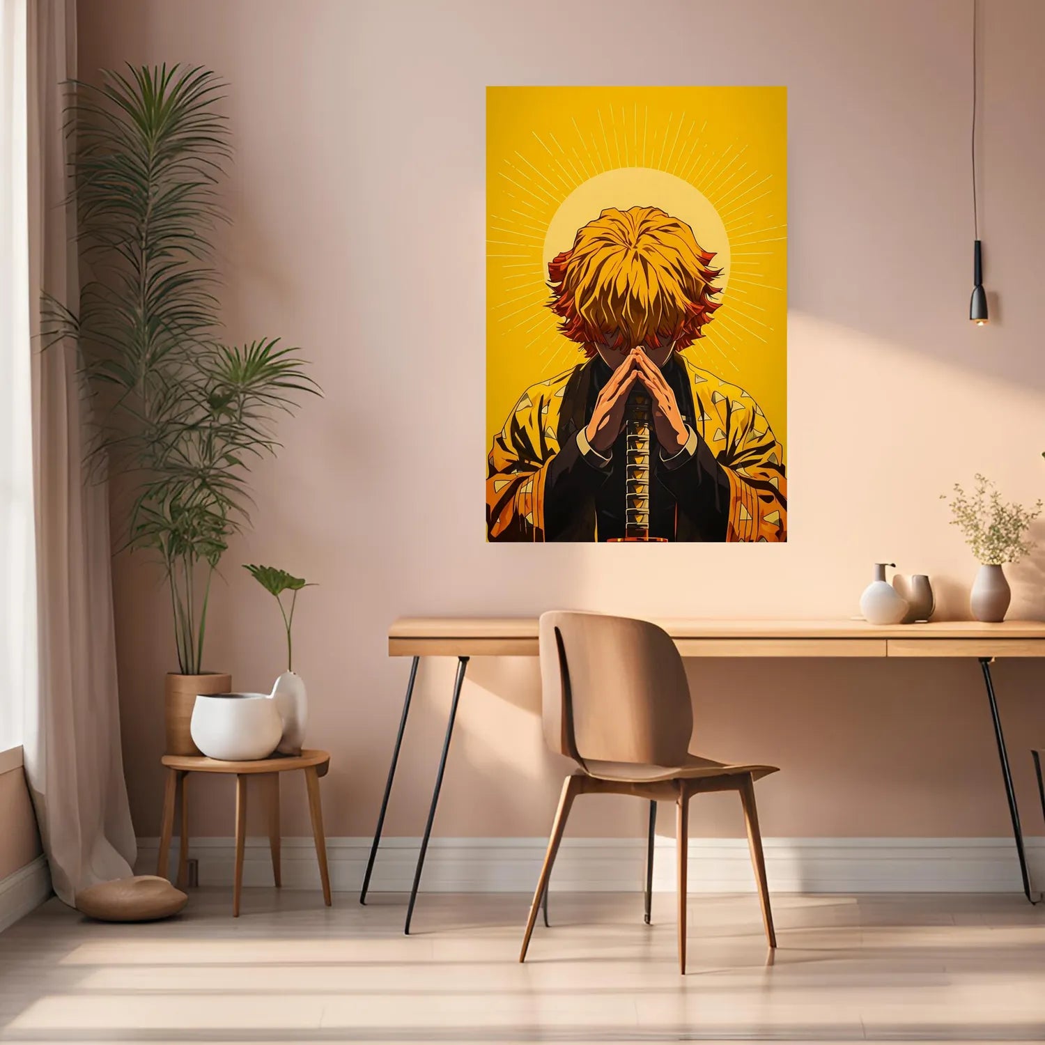 Zenitsu Focused Metal Posters | Premium, Waterproof & Magnet-Mounted Art