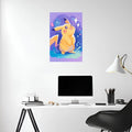 Pikachu Happy Metal Wall Posters | Premium, Waterproof & Magnet-Mounted Art