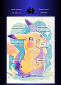 Pikachu smiling Metal Wall Posters | Premium, Waterproof & Magnet-Mounted Art